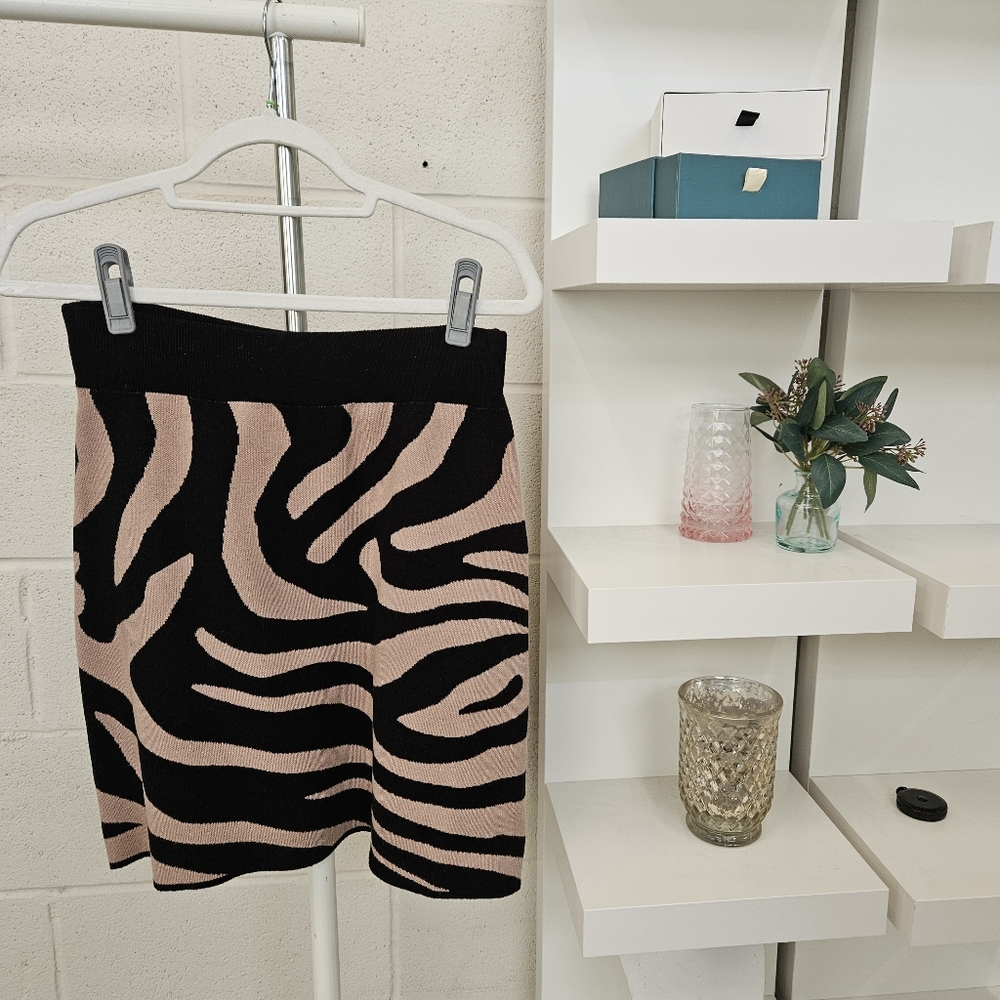Zebra Sweater Skirt